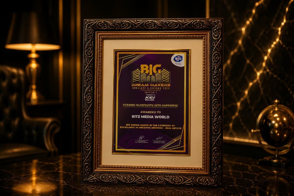 BIG Dream Makers Conclave & Awards 2025 certificate awarded to Ritz Media World