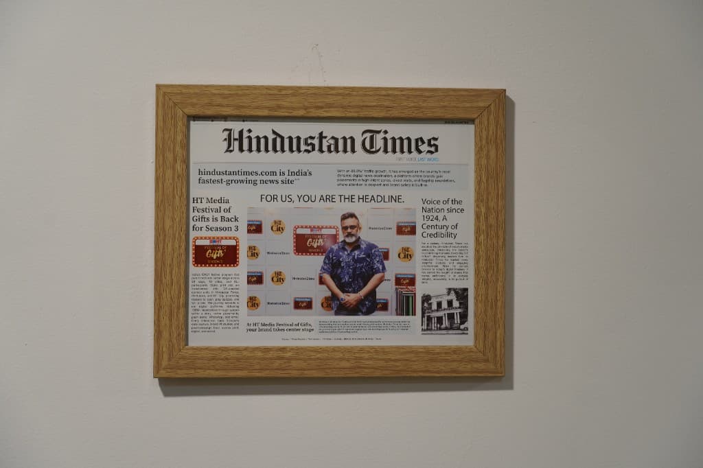 Framed Hindustan Times feature on the HT Media Festival of Gifts Season 3