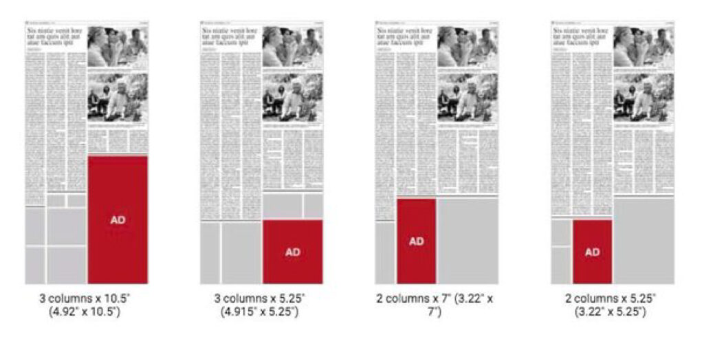 Newspaper Ad Sizes - Rmw